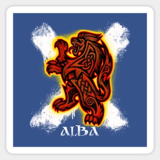 Scottish Lion and Saltire Sticker